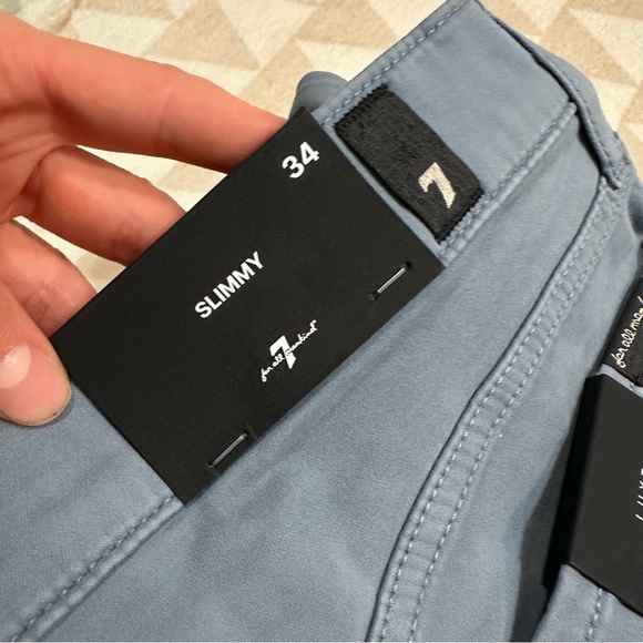 7 for all mankind luxe performance slimmy jeans sleepy blue - Picture 5 of 5